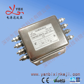 high performance three phase four wire EMI filter with three stage